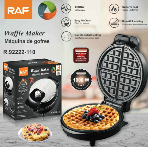 Raf Máquina De Waffles Automática Con Bandeja Antiadherente