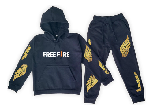 Conjunto Deportivo Niños/as Free Fire Angelical Gold Edition