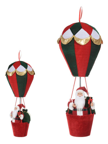 Boneco Natal Papai Noel No Balão Com Saco Presente 80 Cm Cor Vermelho Não se aplica