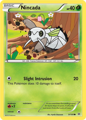 Cartas Pokemon Nincada 9/108 Roaring Skies Ros (Usado)
