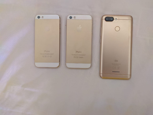 2 iPhone 5s + Xiaomi 6 3gb 32gb Gold + Caixas - C/ Defeitos