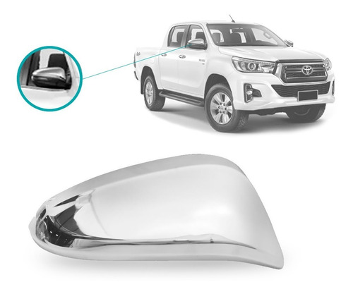 Capa Retrovisor Direito Cromado Hilux 2016 2017 2018 2019