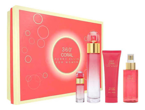 Perfume Perry Ellis Set Coral Edp Spray 100 Ml Para Mujer