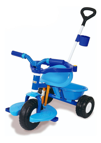 Triciclo Go! Azul Con Barra Arrastre Rondi