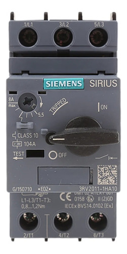 Guardamotor 5,5...8 A  Siemens 3rv2011-1ha10