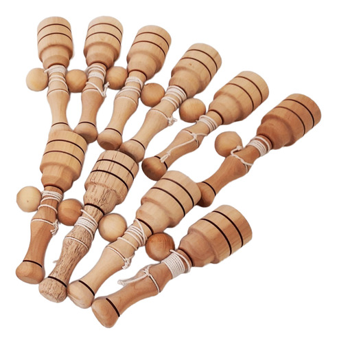 Pack X 15 Balero Copa Facil Encastre Balerito Madera Juguete