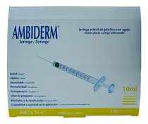 Comprar Jeringa De 10ml Amarilla 20g X 32mm Ambiderm Caja\u002F100 Pz Capacidad En Volumen 10 Ml