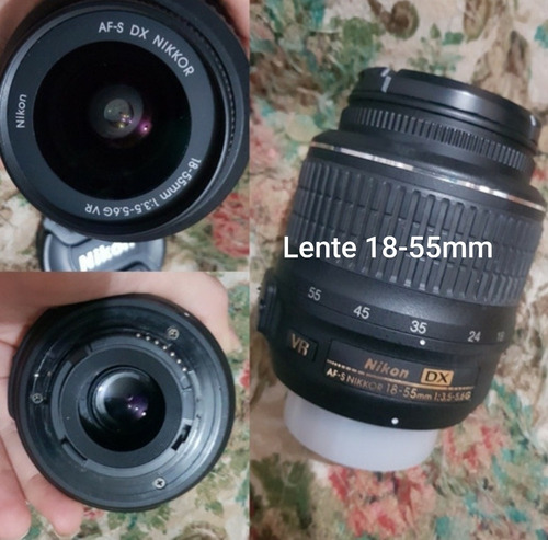 Nikon D3200 Pouco Uso+ Lente + Muitos Acessorios Super Nova.