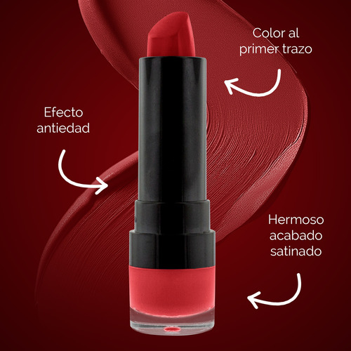 Labial Satinado Ivy Con Colageno Y Vitamina E Rouge Sucre