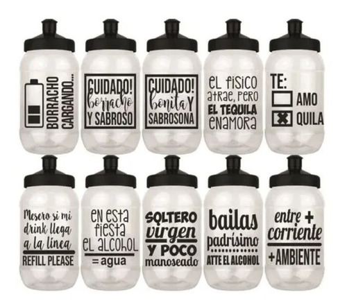 20 Pz Termo Personalizado Bule Bote Tapa Chupón Sport 500ml