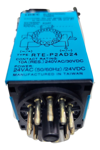 Timer Idec Temporizador Rte-p2ad24 Multifunción 24ac/dc 10a