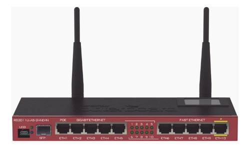 Router Board, 10 Puertos Ethernet, 1 Puerto Sfp, Wi-fi De Gr