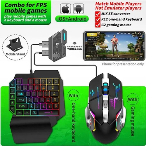 Paquete Combinado De Mouse Y Teclado Para Juegos Móviles