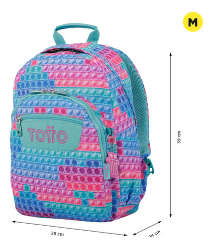 Morral Juvenil Totto Gommas Bolso Escolar Trabajo Porta Pc 