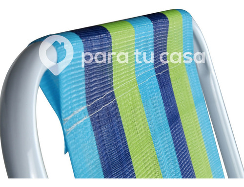 Sillón Playa Camping Pescador Acero Rafia Mor Ct