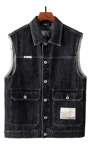 Colete Jeans De Algodão Plus Colete Jeans Masculino Cowboy