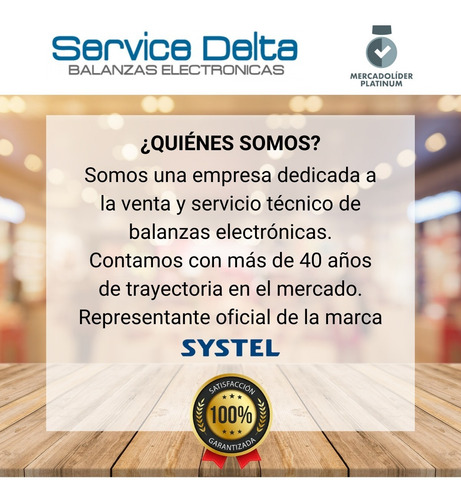 Balanza Systel Cuora Max Usb 15 Kg Sin Mastil Etiquetas