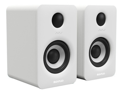 Imagen 3 de 8 de Monitores Estudio Activos Midiplus Mi5 Bluetooth Blanco Par