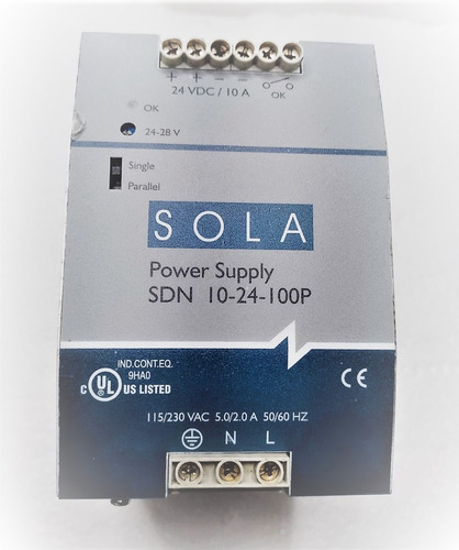 Fuente De Voltaje Sola Hd Sdn 10-24-100p 24vdc 10a (Usado)