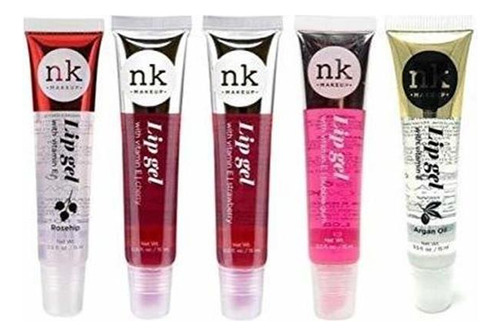 Brillos Labiales - Paquete De 5 Nk Lip Gel Con Vitamina 