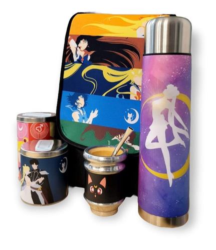 Set Matero Kit  Equipo De Mate Sailor Moon  Madera