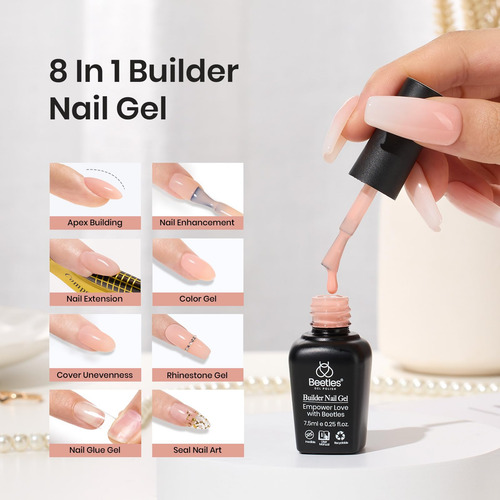 Kit 6 De Esmaltes Gel Auto Constructores Coleccion Bare Glam 6 Colores