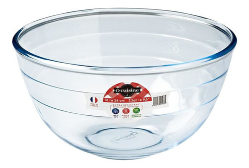 Bowl Le Cuisine Prepware Ensaladera Vidrio Templado 3 L