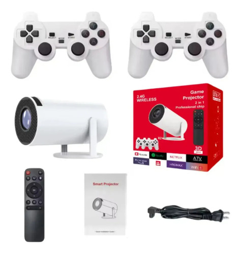 Proyector Hy300 Pro Max 4k Gamer 12000 Lúmenes Hdmi Wifi Usb Blanco