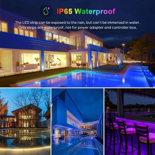 Imagen 7 de 7 de Tira De Focos Led C/control Remoto Wifi.32.8ft/10m(2 × 5 M)