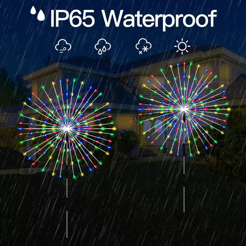 Para / Luces Solares Al Aire Libre Los Fuegos Artificiales