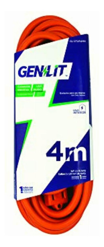 Genlit Gl-xtur4mn Extension Uso Rudo, Color Naranja, 4 M