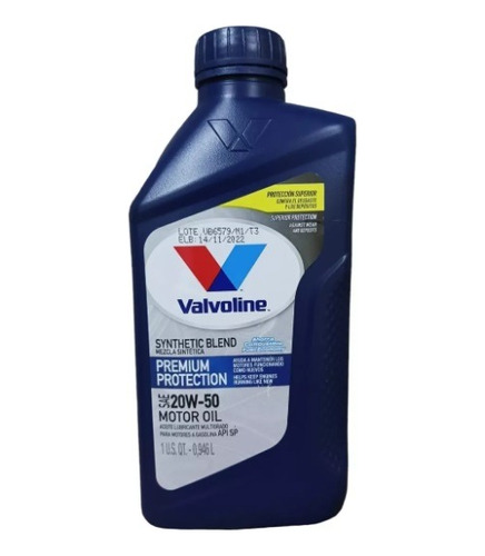 Aceite 20w-50 Semi Sintético Valvoline