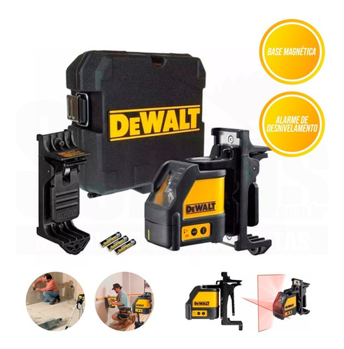 Nível Laser Esquadro 2x1 Dewalt Dw088k Alta Precisão 15mts