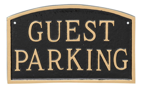 Arch Guest Parking Statement - Letrero De Placa Negra Con