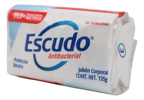 Jabon Corporal En Barra Escudo Antibacterial Neutro 135gr