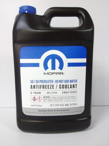 Imagen 3 de 7 de Refrigerante Mopar Naranja 50/50 Jeep Dodge Chrysler Sp