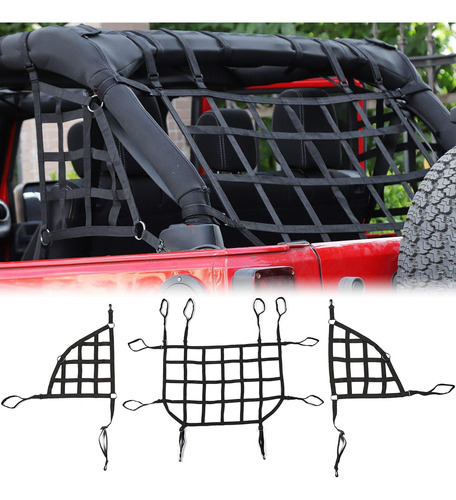 Rt-tcz Red Carga 3 Juego Malla Para Jeep Wrangler Jk Jku 4