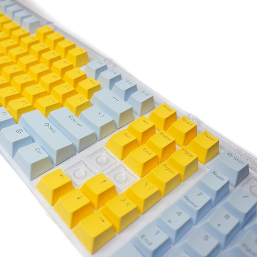 Imagen 2 de 3 de Keycaps Set Color Celeste Pastel + Amarillo