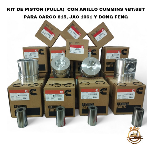 Kit Pistón Cummins 4bt/6bt (pulla) Con Anillo Para Jac 1061 