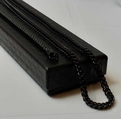 Imponente Y Exclusivo Collar Cadena Ultra Black Titanium  .