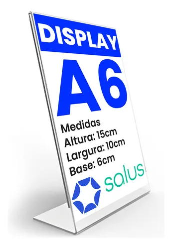 comprar Display Acrílico A6 Expositor Para Mesa Balcão Pix Qr Code