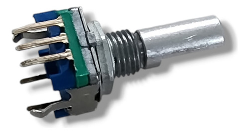 (3 Pz) Potenciometro Sin Fin Encoder 5 Pines Con Switch 20mm