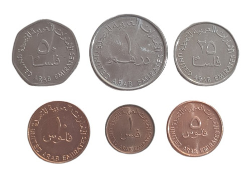 Monedas Mundiales Emiratos Arabes Set De 6 Monedas 1973-2014