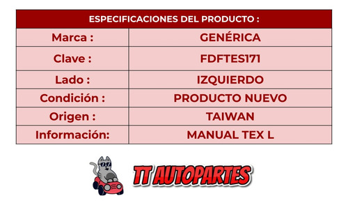 Espejo Super Duty 2017-18-19-20-21-22-2023 Manua Tex Izq Ore