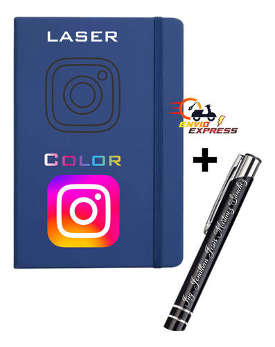 Libreta Personalizada + Pluma Kit Grabada Laser A4 Moleskine