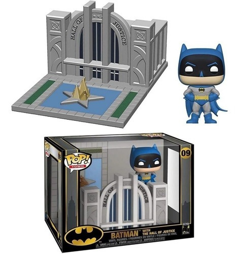 Boneco Funko Pop Town Batman con el Salón de la Justicia 09