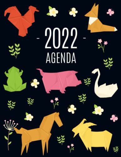 Animales Origami Agenda 2022: Planificador Con Cerdo Cisne C