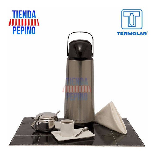 Termo Termolar Lumina Bomba Acero 1 Litro Tienda Pepino Inoxidable Vidrio Catering Frio Calor Temperatura Mate