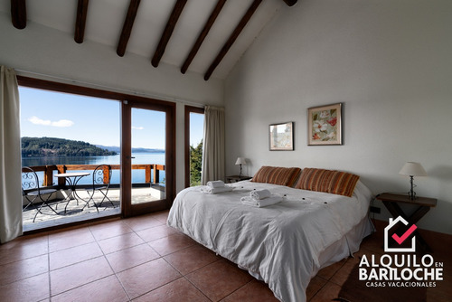 Imagen 7 de 15 de Alquiler Casa En Bariloche Con Costa De Lago Nahuel Huapi. 8 Pax. Km12. 392.