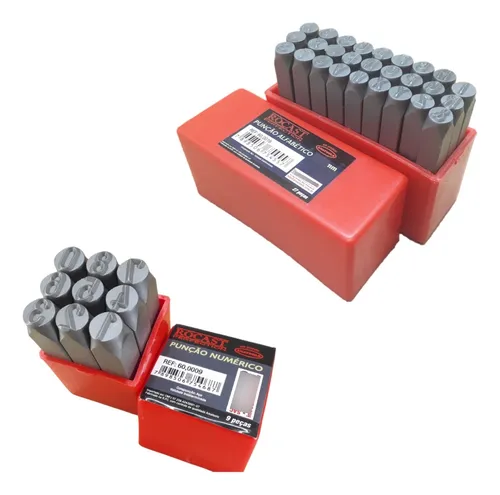 comprar Jogo Marcador Pino Punção Letras Números 6mm Marcação Ferro